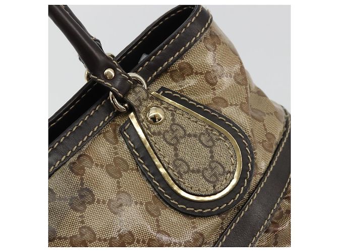 Borsa a Mano GG Crystal Gucci Beige Oro 223964 Auth kk656 D'oro - vista 10