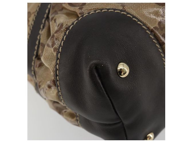 Borsa a Mano GG Crystal Gucci Beige Oro 223964 Auth kk656 D'oro - vista 14