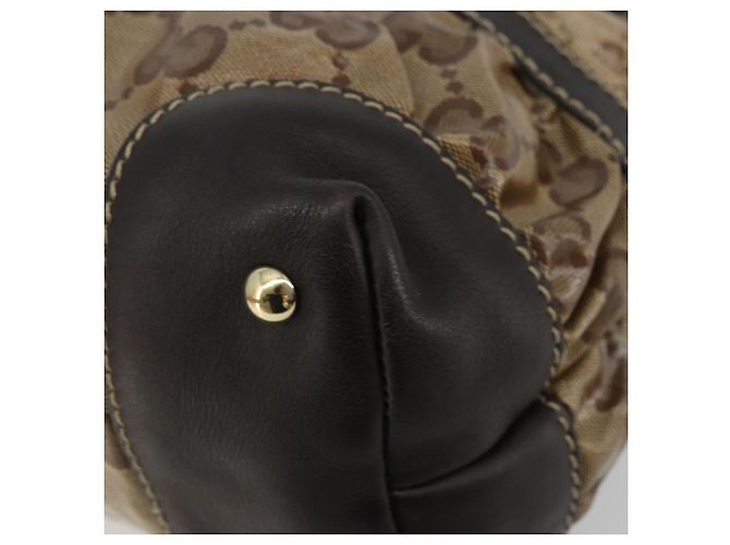 Borsa a Mano GG Crystal Gucci Beige Oro 223964 Auth kk656 D'oro - vista 15