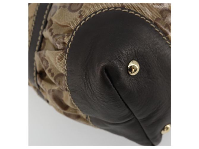 Borsa a Mano GG Crystal Gucci Beige Oro 223964 Auth kk656 D'oro - vista 16
