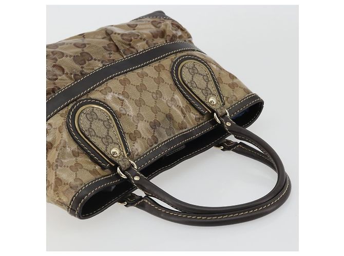 Borsa a Mano GG Crystal Gucci Beige Oro 223964 Auth kk656 D'oro - vista 6