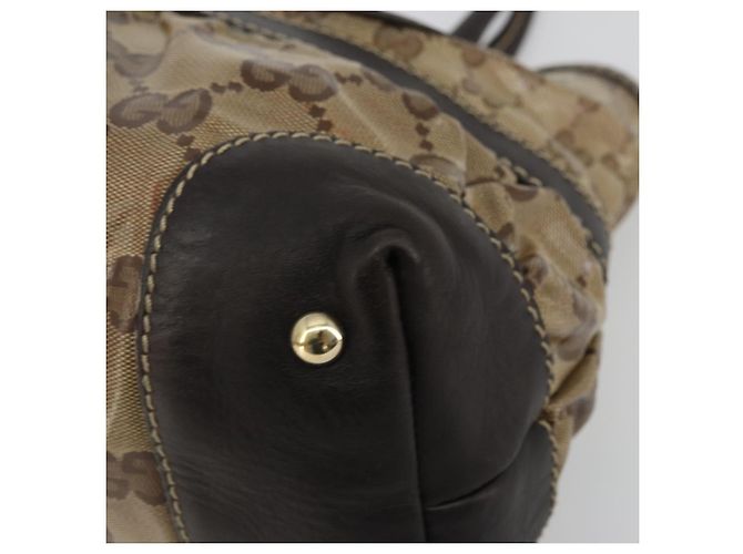 Borsa a Mano GG Crystal Gucci Beige Oro 223964 Auth kk656 D'oro - vista 9