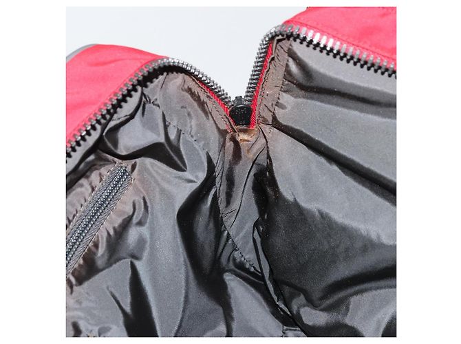 PRADA Bolsa esportiva de nylon vermelha prata Auth 176606 Vermelho - vista 19