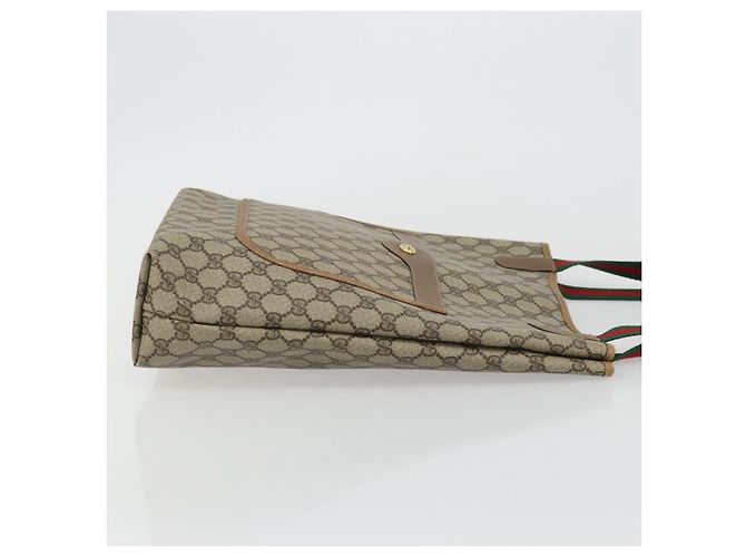 Borsa Sherry Line GG Supreme Web di GUCCI in PVC beige, rosso e verde 89 02 003 Auth 175745 - vista 3