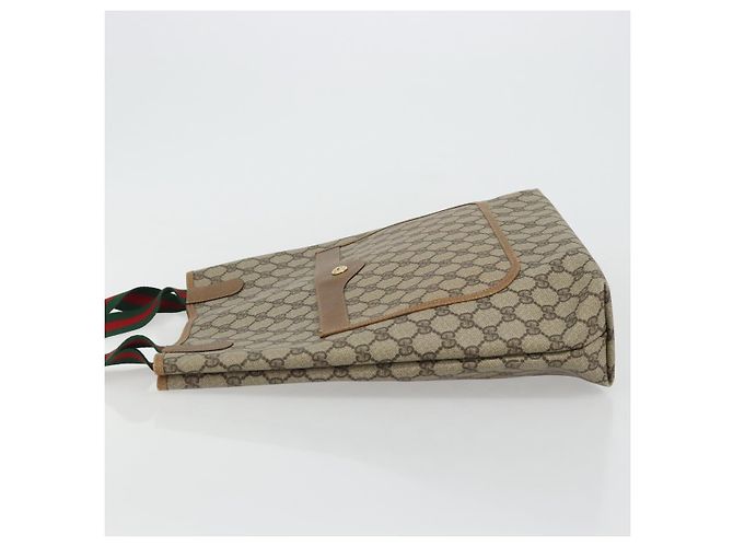 Borsa Sherry Line GG Supreme Web di GUCCI in PVC beige, rosso e verde 89 02 003 Auth 175745 - vista 4