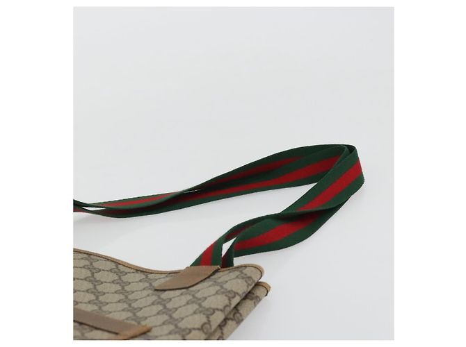 Borsa Sherry Line GG Supreme Web di GUCCI in PVC beige, rosso e verde 89 02 003 Auth 175745 - vista 8