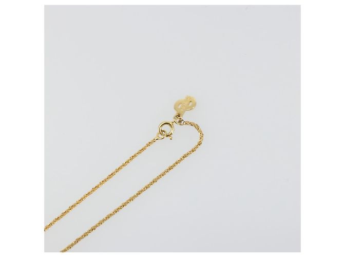 Collana Christian Dior in metallo dorato Auth ka3902 - vista 13
