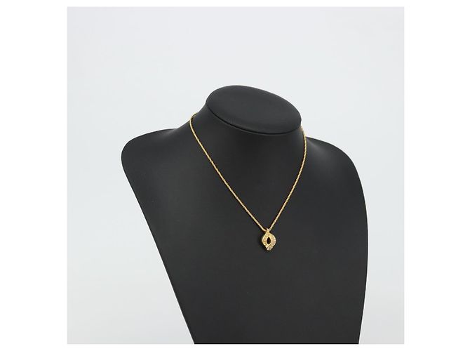 Collana Christian Dior in metallo dorato Auth ka3902 - vista 14