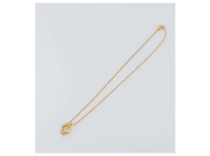 Collana Christian Dior in metallo dorato Auth ka3902 - vista 2