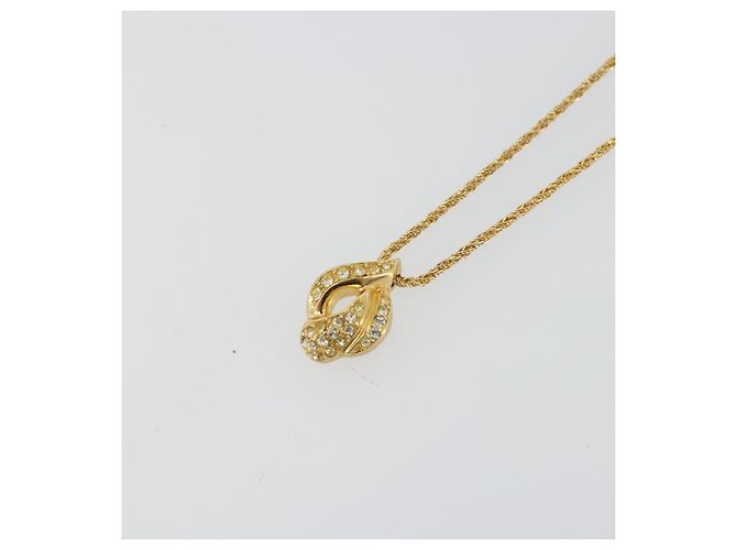 Collana Christian Dior in metallo dorato Auth ka3902 - vista 3