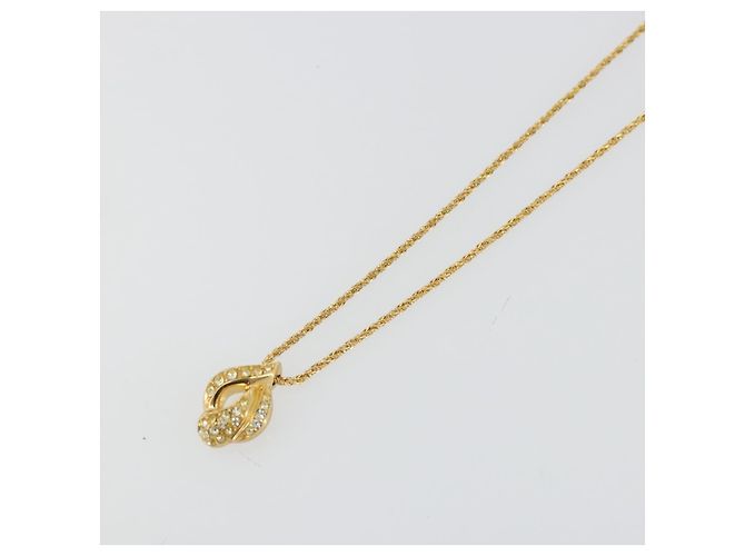 Collana Christian Dior in metallo dorato Auth ka3902 - vista 4