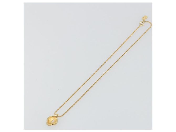 Collana Christian Dior in metallo dorato Auth ka3902 - vista 8