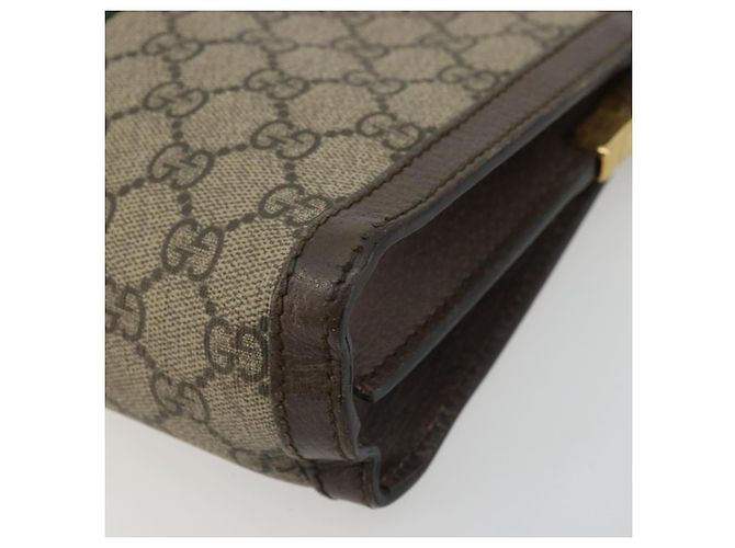 GUCCI GG Supreme Borsa a Catena Sherry Line PVC Beige Oro 503877 Auth mr1659 - vista 14