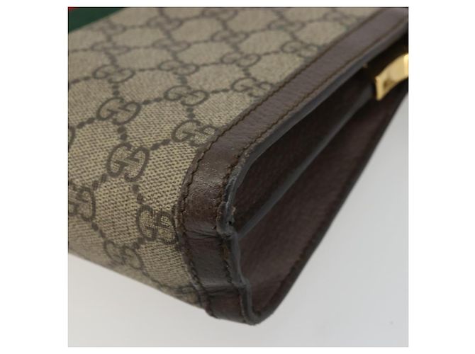 GUCCI GG Supreme Borsa a Catena Sherry Line PVC Beige Oro 503877 Auth mr1659 - vista 16