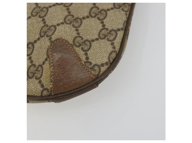 Gucci Borsa GG Supreme Web Sherry Line in PVC beige e oro 904 02 026 Auth 175546 D'oro - vista 15