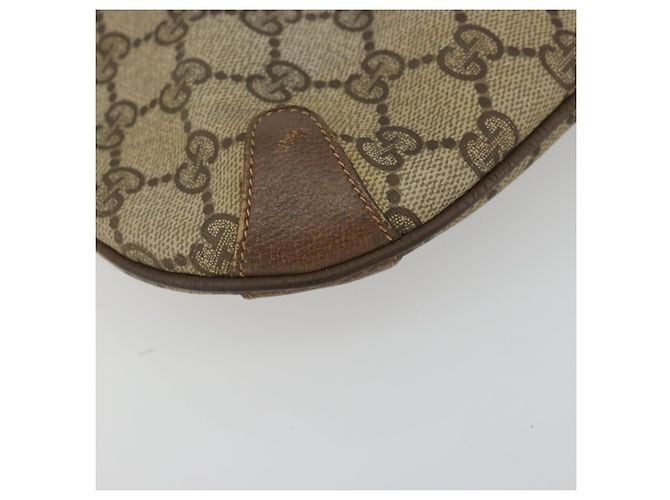 Gucci Borsa GG Supreme Web Sherry Line in PVC beige e oro 904 02 026 Auth 175546 D'oro - vista 16
