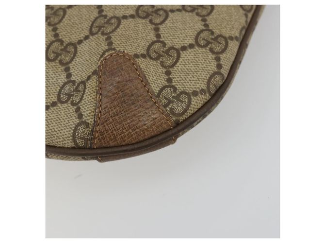 Gucci Borsa GG Supreme Web Sherry Line in PVC beige e oro 904 02 026 Auth 175546 D'oro - vista 17