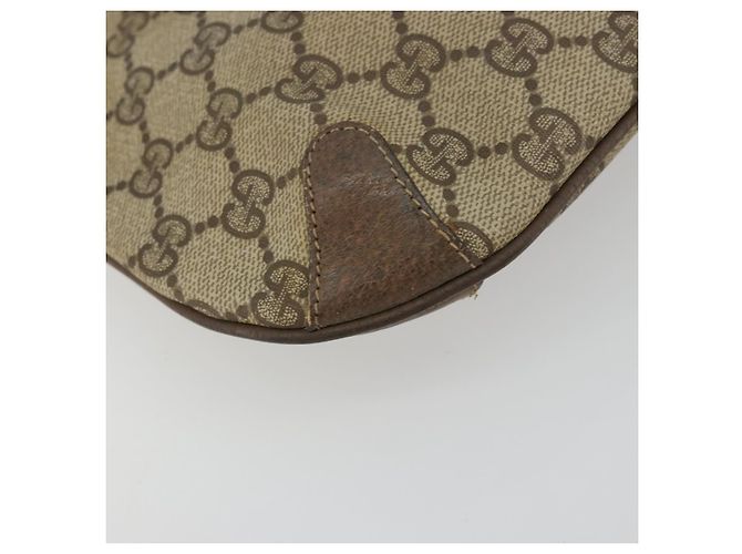 Gucci Borsa GG Supreme Web Sherry Line in PVC beige e oro 904 02 026 Auth 175546 D'oro - vista 18