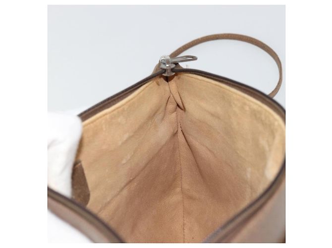 Gucci Borsa GG Supreme Web Sherry Line in PVC beige e oro 904 02 026 Auth 175546 D'oro - vista 21