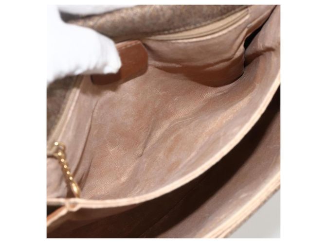 Borsa a Spalla GUCCI Tela Beige Oro 001 14 0712 Auth 175356 D'oro - vista 20