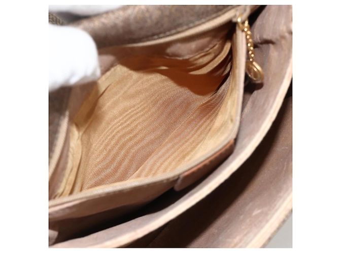 Borsa a Spalla GUCCI Tela Beige Oro 001 14 0712 Auth 175356 D'oro - vista 22