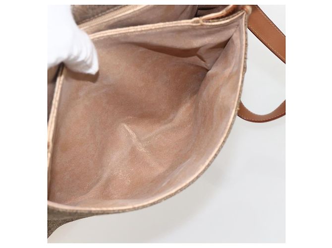 Borsa a Spalla GUCCI Tela Beige Oro 001 14 0712 Auth 175356 D'oro - vista 23