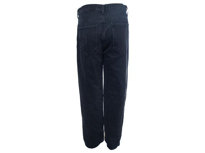 Agolde, jeans a gamba larga incrociati in nero - vista 3