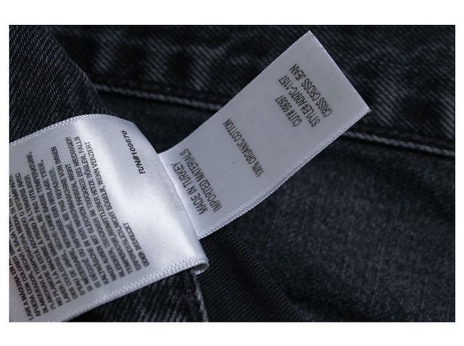 Agolde, jeans a gamba larga incrociati in nero - vista 6