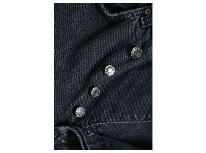 Agolde, jeans a gamba larga incrociati in nero - vista 7
