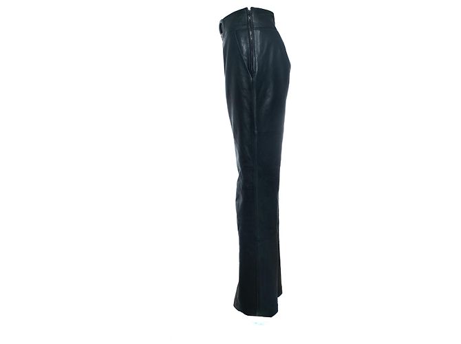 Autre Marque Ibana, pantalones anchos de cuero verde - vista 2