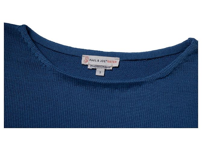 Paul & Joe Sister, top de punto azul oversized - vista 5