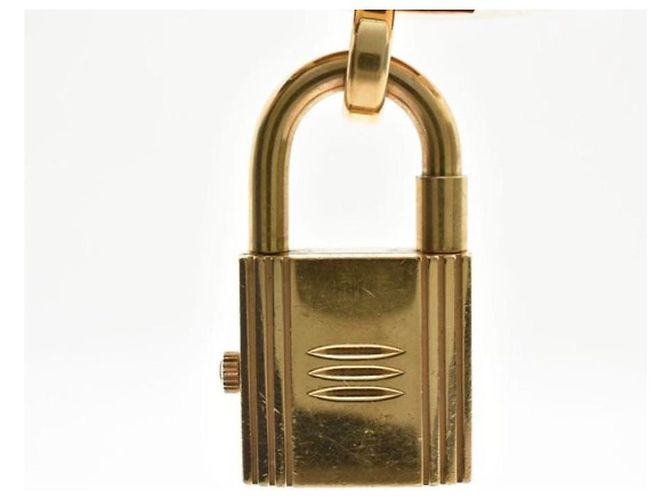 Relógio Hermès Kelly de Cadeado Ouro e Couro Marrom Dourado - vista 6