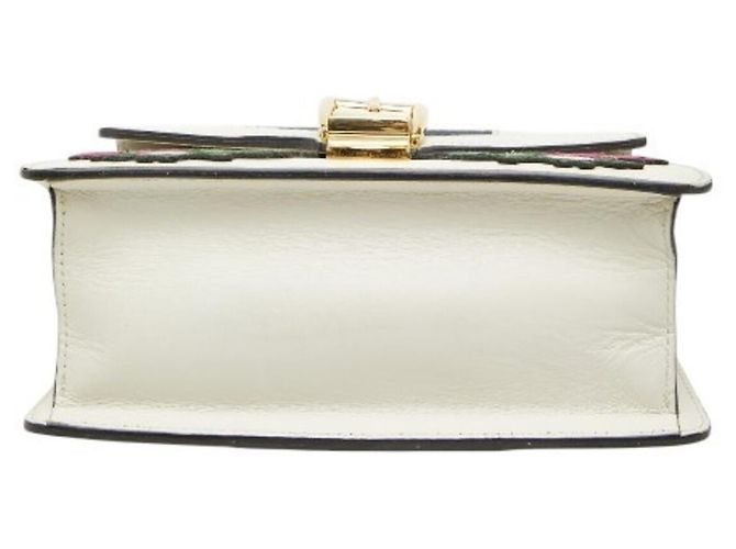 Mini borsa a mano Gucci Sylvie Sherry Line Bianco - vista 3
