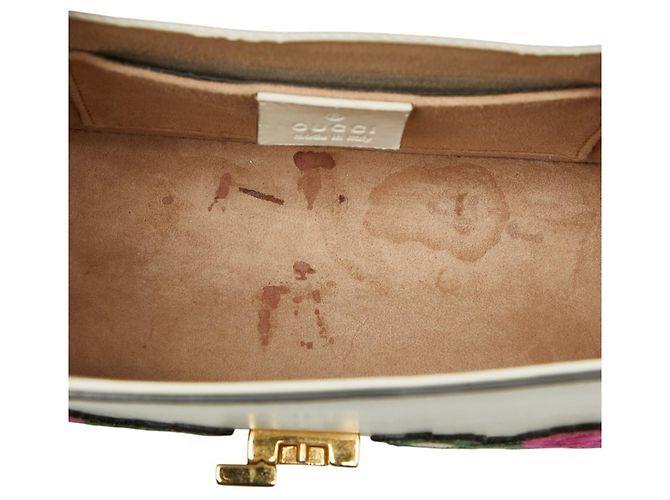 Mini borsa a mano Gucci Sylvie Sherry Line Bianco - vista 8