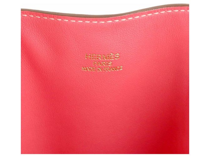 Borsa Tote Hermès Double Sens 28 Rosso - vista 6