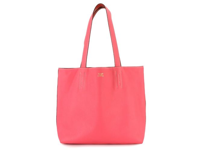 Borsa Tote Hermès Double Sens 28 Rosso - vista 7
