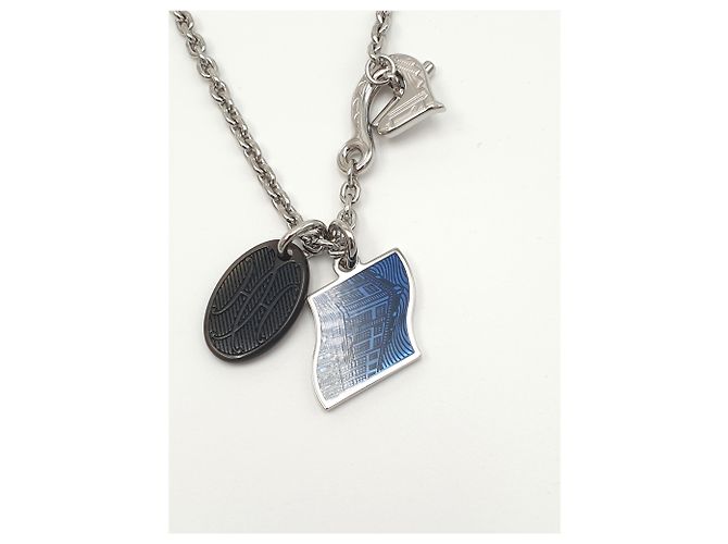Hermès Collana in Metallo da Uomo Parade, blu artificiale, Corno Blu navy Blu scuro - vista 6
