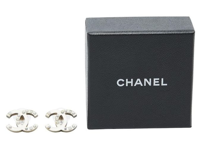 Orecchini in perle finte con strass Chanel Coco Mark - vista 5