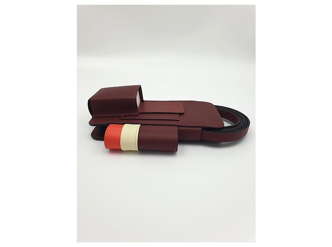 Hermès Custodia per smartphone Hermesway, rosso H/giallo Milton/arancio campo - vista 4