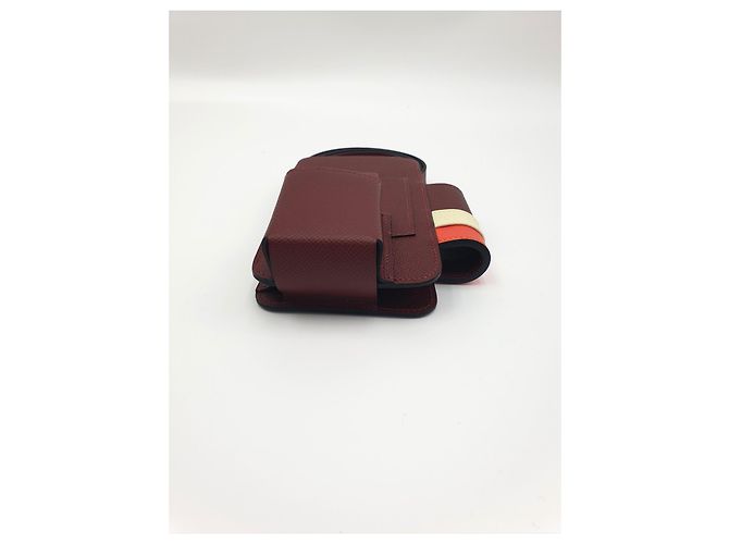 Hermès Custodia per smartphone Hermesway, rosso H/giallo Milton/arancio campo - vista 5