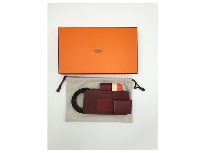 Hermès Custodia per smartphone Hermesway, rosso H/giallo Milton/arancio campo - vista 7