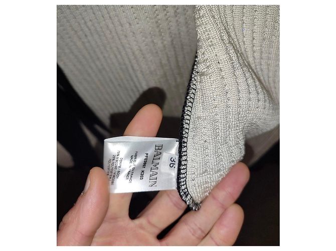 NWOT Balmain weißer langer Cardigan mit Gürtel - EU36/S gebraucht - Ansicht 6