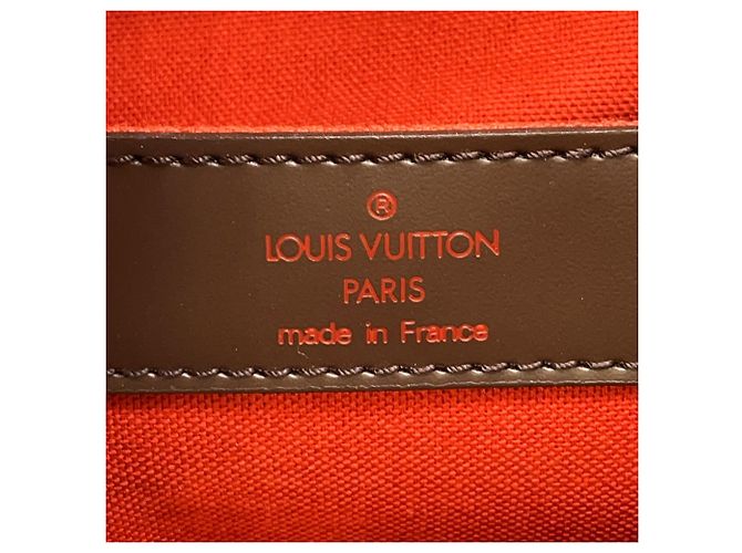 Borsa a Spalla Naviglio Damier Ebene di Louis Vuitton Rosso - vista 16