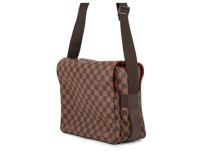Borsa a Spalla Naviglio Damier Ebene di Louis Vuitton Rosso - vista 2