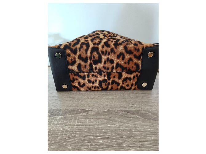 Borsa Michael Kors Mercer Leopardata in Pelo di Vitello Multicolore - vista 11