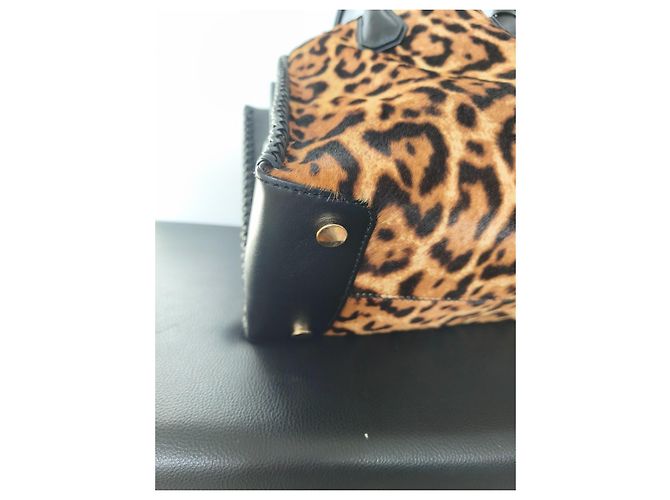 Borsa Michael Kors Mercer Leopardata in Pelo di Vitello Multicolore - vista 12