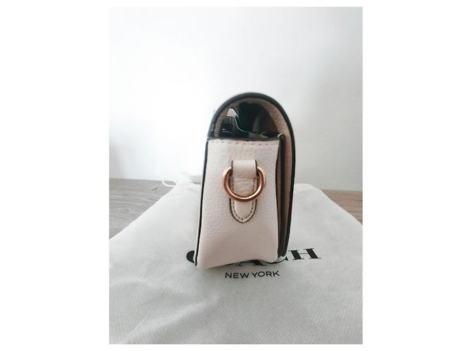 Borsa Coach in pelle martellata crema - vista 2