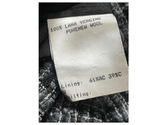 Cerruti 1881 Falda lápiz ajustada hasta la rodilla Negro Blanco Gris antracita - vista 2