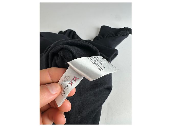 Vintage Chloé Baumwollstrickkleid mit Spitzenbesatz Schwarz XS - Ansicht 12