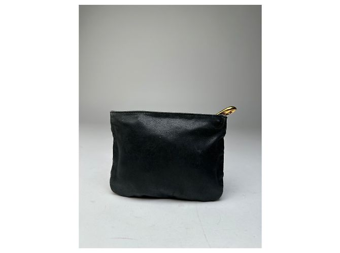 Pochette con zip in morbido cuoio Loewe Anagram vintage nera Nero - vista 12